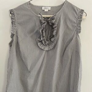 Market & Spruce / Stitch Fix cute sleeveless blouse.  Blue striped.  Size small